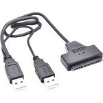 1325108 ORIENT Адаптер UHD-300, USB 2.0 to SATA SSD & HDD 2.5", двойной USB кабель (29726)