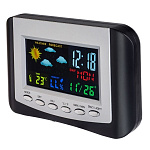 1665581 Perfeo Часы-метеостанция "Color", (PF-S3332CS) цветной экран, время, температура, влажность, дата