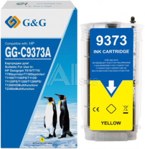 1861504 Картридж струйный G&G GG-C9373A № 72 желтый (130мл) для HP Designjet T610/T770/T790eprinter/T1300eprinter/T1100