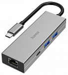 1505806 Разветвитель USB-C Hama H-200108 2порт. серый (00200108)