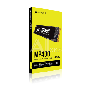 1000626639 Твердотельный накопитель CORSAIR SSD MP400R2, 1000GB, M.2(22x80mm), NVMe, PCIe 3.0 x4, 3D QLC, R/W 3480/1880MB/s, IOPs 470 000/175 000, TBW 200, DWPD