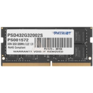 1880533 Модуль памяти PATRIOT для ноутбука SODIMM 32GB PC25600 DDR4 PSD432G32002S