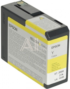 C13T580400 Картридж Epson Stylus Pro 3800 Ink Cartridge (80ml) Yellow