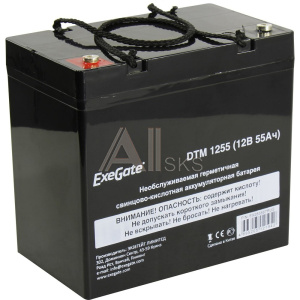 1798517 Exegate EX285667RUS Аккумуляторная батарея DTM 1255 (12V 55Ah, под болт М6)