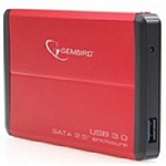 1399980 Корпус Gembird EE2-U3S-2-R Внешний 2.5" EE2-U3S-2 , красный, USB 3.0, SATA