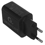 1931463 Cablexpert Адаптер питания USB 2 порта, 2.4A, черный + кабель 1м Type-C (MP3A-PC-37)