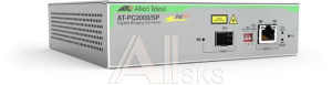 AT-PC2000/SP-60 Allied Telesis Two-port Gigabit Speed/Media Converting Switch with PoE, 1000T POE+ to 1000X(SFP) Media Converter, Multi-Region AC adapter (US/JP, UK,