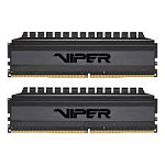 1282566 Модуль памяти PATRIOT Viper 4 Blackout Gaming DDR4 Общий объём памяти 8Гб Module capacity 4Гб Количество 2 3200 МГц Множитель частоты шины 16 1.35 В ч