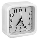 1863876 Perfeo Quartz часы-будильник "PF-TC-019", квадратные 10*10 см, белые
