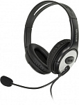 1875290 Наушники с микрофоном Microsoft LX-3000 Wired USB Black (аналог JUG-00015) черный/серебристый 1.8м мониторные оголовье (JUG-00014)