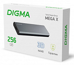 1885791 Накопитель SSD Digma USB 3.2 256Gb DGSM8256G1MGG MEGA X 1.8" темно-серый