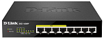 D-Link DGS-1008P/E1A, L2 Unmanaged Switch with 8 10/100/1000Base-T ports (4 PoE ports 802.3af/802.3at (30 W), PoE Budget 68).8K Mac address, Auto-sens