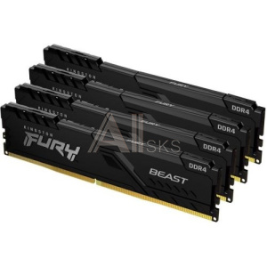 1962585 Kingston DRAM 128GB 3600MHz DDR4 CL18 DIMM (Kit of 4) FURY Beast Black EAN: 740617319712