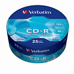 325365 Диск CD-R Verbatim 700Mb 52x Cake Box (25шт) (43726)