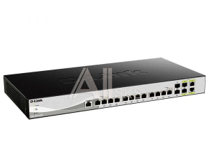DXS-1210-16TC/A3A Коммутатор D-LINK PROJ Smart L2+ Switch 12x10GBase-T, 2x10GBase-X SFP+, 2xCombo 10GBase-T/SFP+, CLI, RJ45 Console