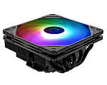 ID-COOLING IS-55 ARGB LGA1700/1200/115X/AM5/AM4 низкопрофильный высота 55mm (27шт/кор, TDP 125W, PWM, 5 тепл.трубок + медная база, ARGB FAN 120mm, чер