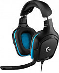 1874080 Наушники с микрофоном Logitech G432 черный/синий 2м мониторные USB оголовье (981-000770)
