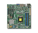342379 Материнская плата SUPERMICRO MBD-X11SSH-LN4F-O Soc-1151 iC236 mATX 4xDDR4 8xSATA3 SATA RAID i210AT 4xGgbEth Ret