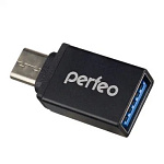 1876540 Perfeo adapter USB на Type-C c OTG, 3.0 (PF-VI-O006 Black) чёрный