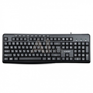 1836150 Клавиатура Gembird KB-8440M,{USB, черный, 113 клавиш, 9 кнопок управления мультимедиая, кабель 1,5м}