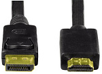 824155 Кабель Hama H-54594 HDMI (m)/DisplayPort (m) 1.8м. позолоч.конт. черный 3зв (00054594)