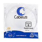 1692520 Cabeus PC-UTP-RJ45-Cat.6-1m-WH Патч-корд U/UTP, категория 6, 2xRJ45/8p8c, неэкранированный, белый, PVC, 1м