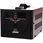 1997029 Стабилизатор POWERMAN AVS 500D, черный, ступенчатый регулятор, цифровые индикаторы уровней напряжения, 500ВА, 140-260В, максимальный входной ток 5А, 2