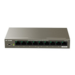 1888659 IP-COM F1109P-8-102W Коммутатор PoE неуправляемый 9-Ports 10/100 Mbps Base-TX / 8-Ports PoE (PoE бюджет 92W)