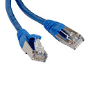Кабельная сборка Hyperline PC-LPM-STP-RJ45-RJ45-C5e-1.5M-LSZH-BL Патч-корд F/UTP, экранированный, Cat.5е (100% Fluke Component Tested), LSZH, 1.5 м, с