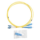 Кабельная сборка Hyperline FC-D2-9-LC/UR-SC/UR-H-2M-LSZH-YL Патч-корд волоконно-оптический (шнур) SM 9/125 (OS2), LC/UPC-SC/UPC, 2.0 мм, duplex, LSZH,