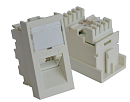 TWT-SIP-RJ45/F-WH Вставка RJ-45 UTP Cat.5E, 22.5x45 мм угловая, с маркировкой, белая