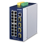 1000656515 коммутатор/ PLANET IGS-6325-16T4S IP30 Industrial L3 16-Port 10/100/1000T + 4-port 1G/2.5G SFP Full Managed Switch (-40 to 75 C, dual redundant power