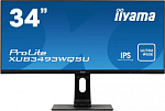 1185219 Монитор Iiyama 34" ProLite XUB3493WQSU-B1 черный IPS LED 4ms 21:9 HDMI M/M матовая HAS Pivot 1000:1 400cd 178гр/178гр 3440x1440 DisplayPort USB 9.5кг