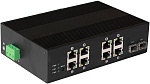 1000639210 Коммутатор Osnovo Коммутатор/ Промышленный 10-портовый PoE , 8 x 10/100Base-T с PoE (до 25W) + 2 x 1000Base-X. Суммарно PoE до 200W. Питание