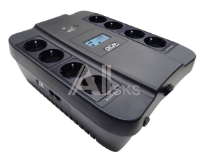 SPD-1100U LCD ИБП POWERCOM Back-UPS SPIDER, Line-Interactive, LCD, AVR, 1100VA/605W, 8xSchuko outlets (4 surge & 4 batt), black (1138694)