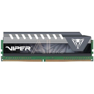 1225734 Модуль памяти PATRIOT Viper Elite Gaming DDR4 Общий объём памяти 8Гб Module capacity 8Гб Количество 1 2400 МГц Множитель частоты шины 16 1.2 В черный