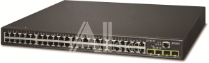 1000467324 Коммутатор Planet коммутатор/ IPv4/IPv6, 48-Port 10/100/1000Base-T + 4-Port 100/1000MBPS SFP L2/L4 /SNMP Manageable Gigabit Ethernet Switch