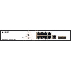 1000714121 Коммутатор ORIGO Коммутатор/ Managed L2 Switch 8x1000Base-T, 2x1000Base-X SFP, RJ45 Console, 19" w/brackets