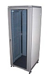 TWT-CBE-21U-6x8 Шкаф 19" Eco, 21U 600x800, серый, дверь стекло