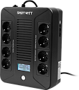 Источник бесперебойного питания SMARTWATT ИБП линейно-интерактивный, мощность 600/360 ВА/Вт, напольный/настенный, LCD дисплей, Shuko CEE7/4 - 8 шт. (4