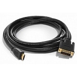 1387130 Bion Кабель HDMI-DVI-D 19M/19M, single link, экран, позолоченные контакты, 1.8м, черный [BXP-CC-HDMI-DVI-018]