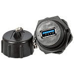LAN-OK-USB30/180-WP Индустриальный соединительный модуль USB 3.0, IP68, с крышкой