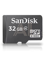 1242510 Карта памяти MICRO SDHC 32GB CLASS4 SDSDQM-032G-B35 SANDISK