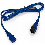 1735249 Hyperline PWC-IEC13-IEC14-1.0-BL кабель питания монитор-компьютер IEC 320 C13 - IEC 320 C14 (3x0.75), 10A, прямая вилка, 1 м, цвет синий