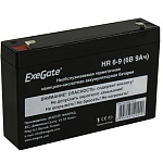 1798519 Exegate EX285851RUS Аккумуляторная батарея HR 6-9 (6V 9Ah 634W, клеммы F1) 1798519 Exegate EX285851RUS Аккумуляторная батарея HR 6-9 (6V 9Ah 634W, клеммы F1)