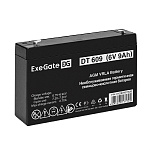 11064182 Exegate EX297507RUS Аккумуляторная батарея DT 609 (6V 9Ah, клеммы F2)