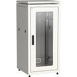 1000453042 Шкаф сетевой 19" LINEA N 28U 600х600 мм стеклянная передняя дверь серый