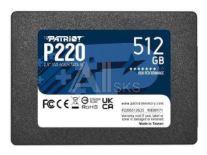 3209995 SSD жесткий диск SATA2.5" 512GB P220 P220S512G25 PATRIOT