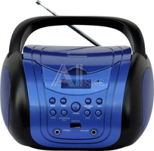 1211509 Аудиомагнитола Telefunken TF-CSRP3499B синий/черный 3Вт/CD/CDRW/MP3/FM(dig)/USB/BT