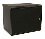 Шкаф коммутационный WRline (WR-TW-1245-SR-RAL9004) настенный 12U 600x450мм пер.дв.металл 2 бок.пан. направл.под винты 60кг черный 350мм 650мм IP20 ста